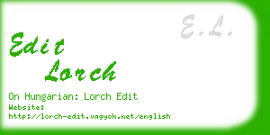 edit lorch business card